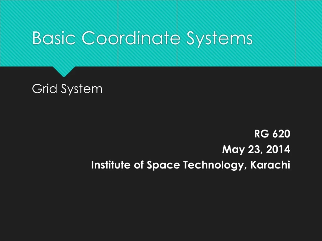 basic coordinate systems