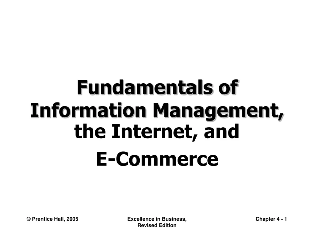 fundamentals of information management