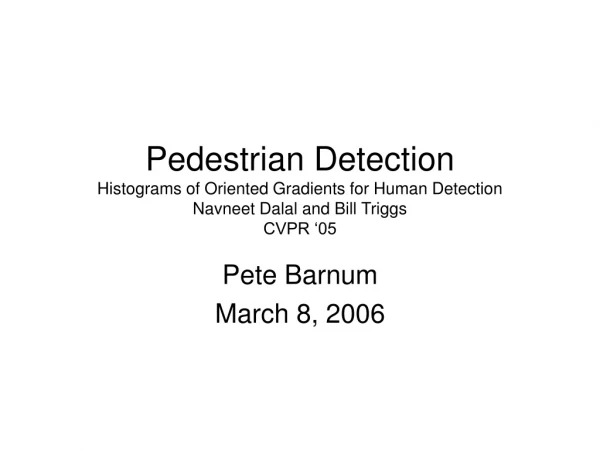 Pete Barnum March 8, 2006