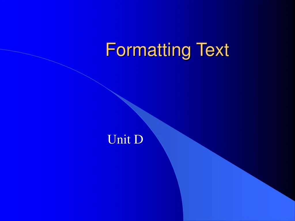 formatting text