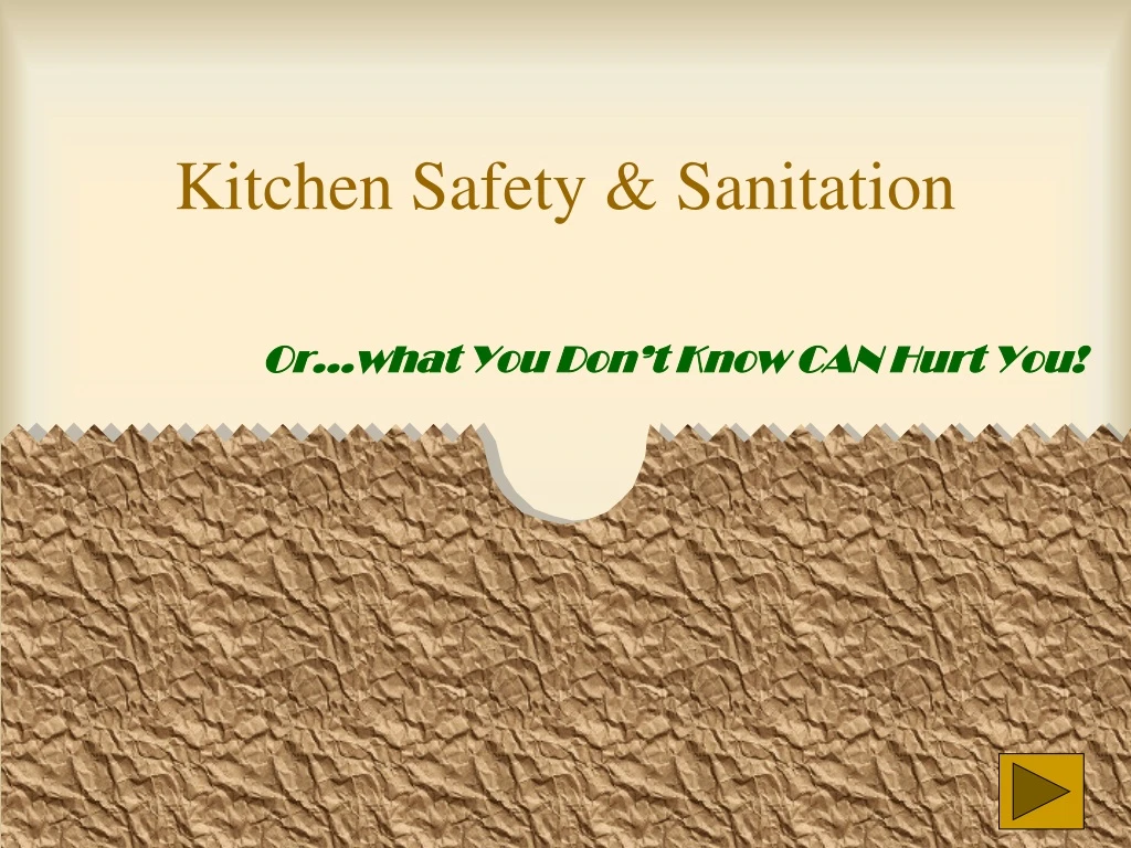 kitchen safety sanitation