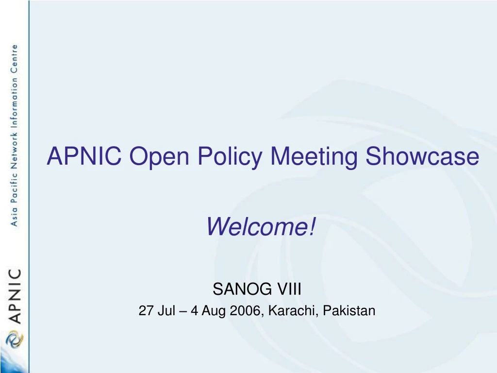 apnic open policy meeting showcase