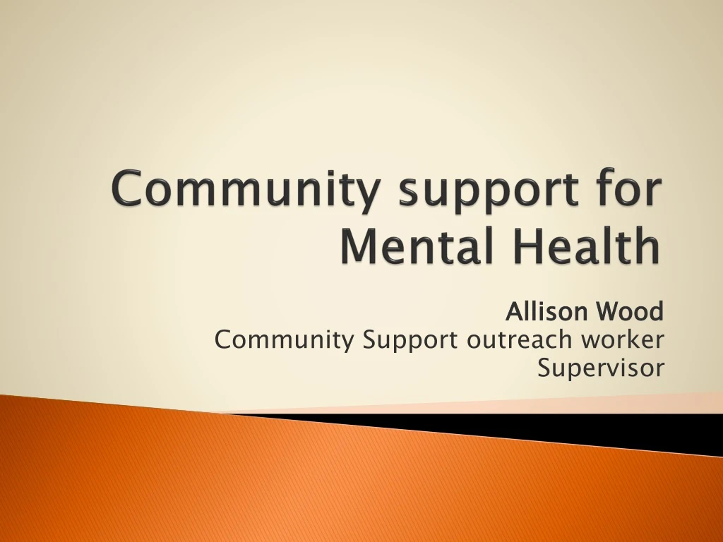 community support for mental health