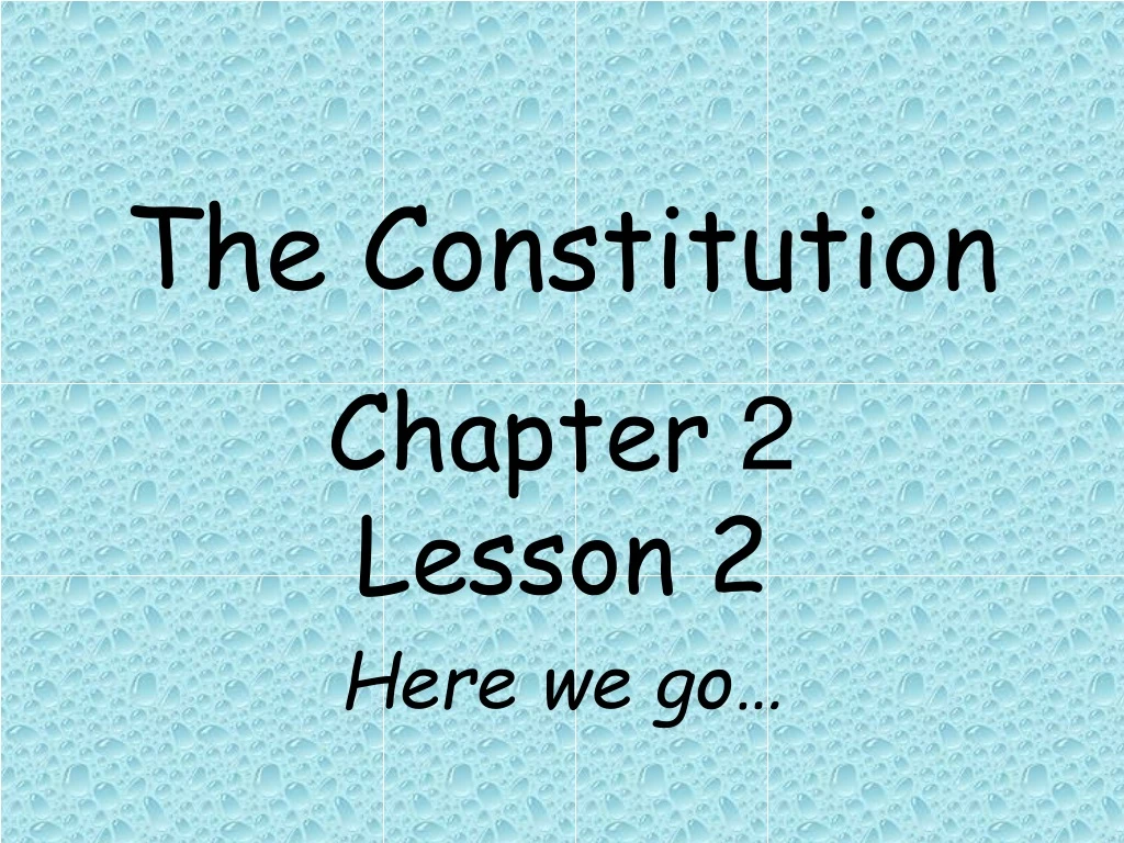 the constitution