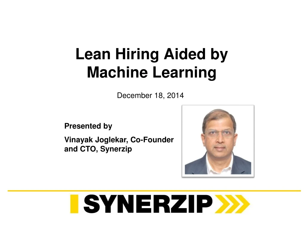 lean hiring aided by machine learning