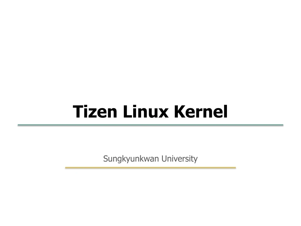 tizen linux kernel