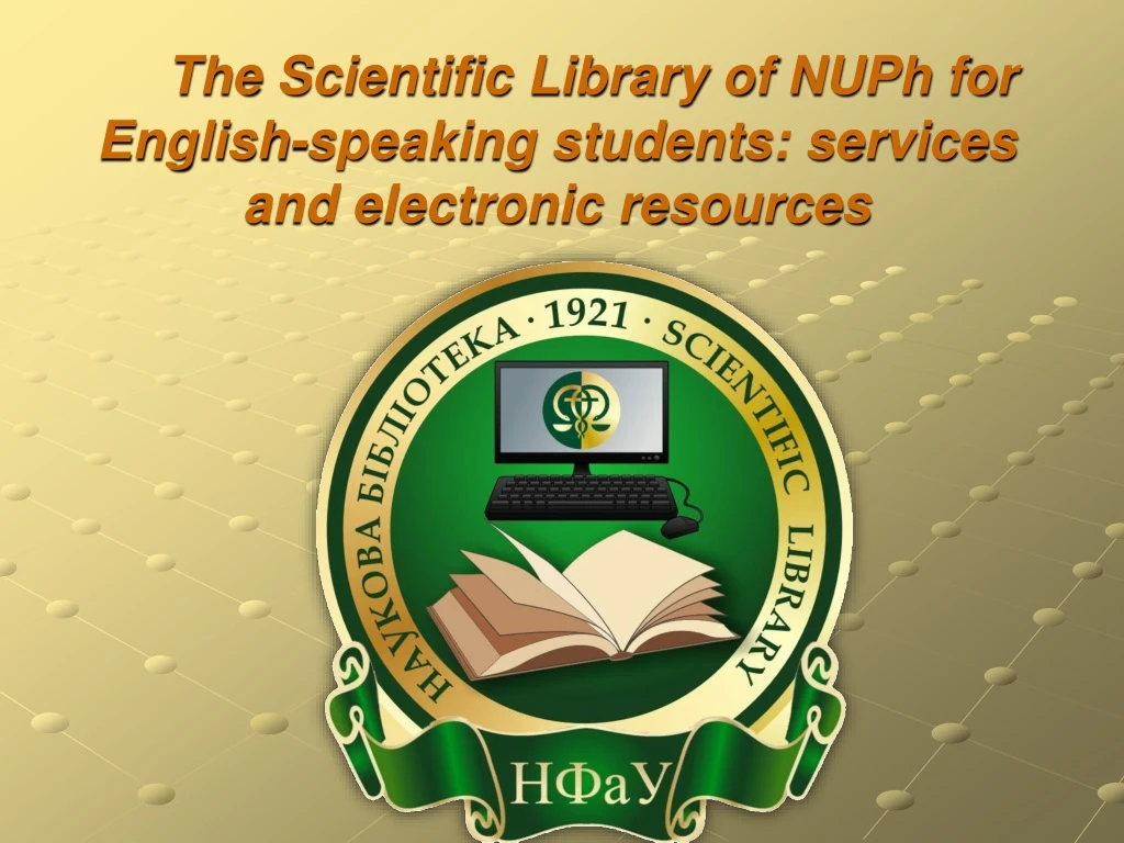 the scientific library of nuph for english