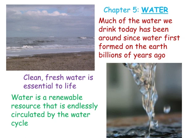 Chapter 5:  WATER