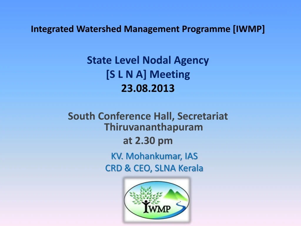 integrated watershed management programme iwmp