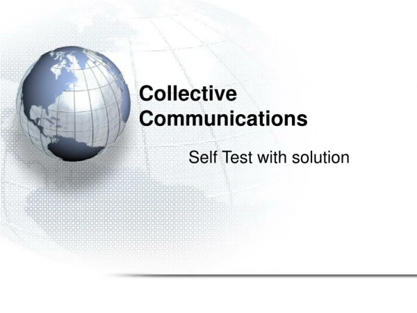 Collective Communications
