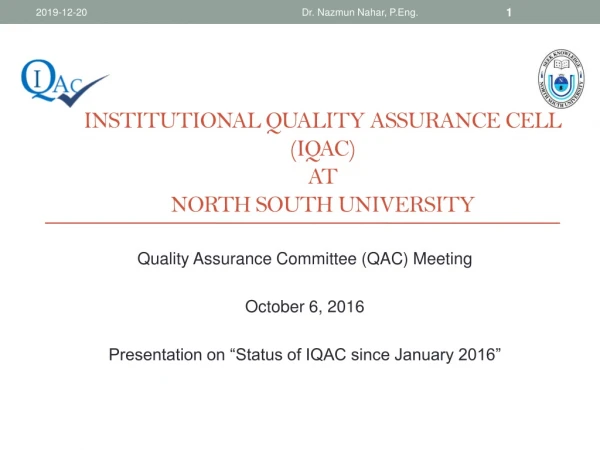 Institutional Quality Assurance Cell (IQAC)  at  north south university