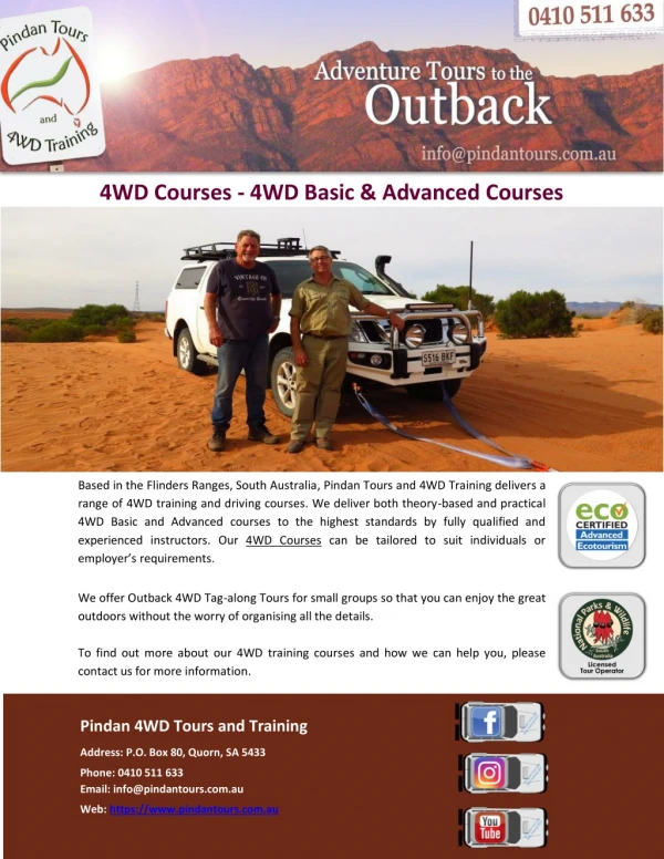 4wd courses 4wd basic advanced courses