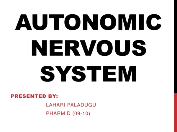 Autonomic nervous system