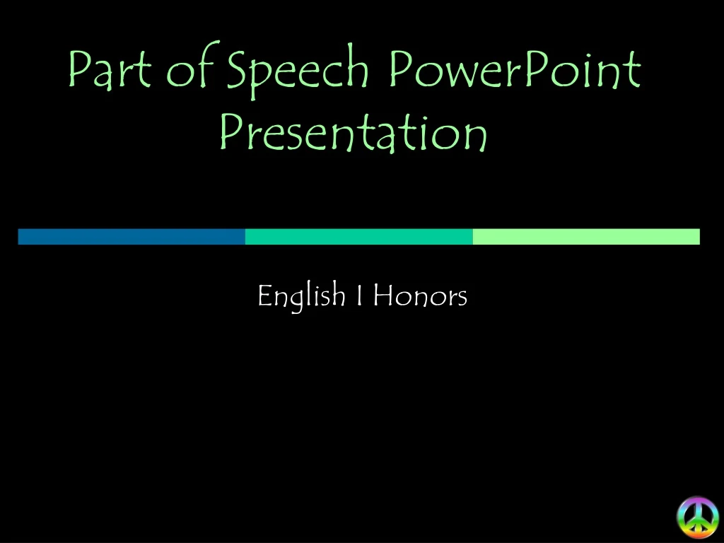 part of speech powerpoint presentation