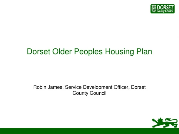 Dorset Older Peoples Housing Plan