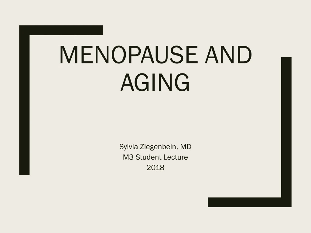 menopause and aging