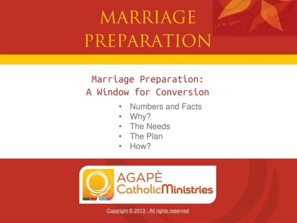 Marriage Preparation: A Window for Conversion
