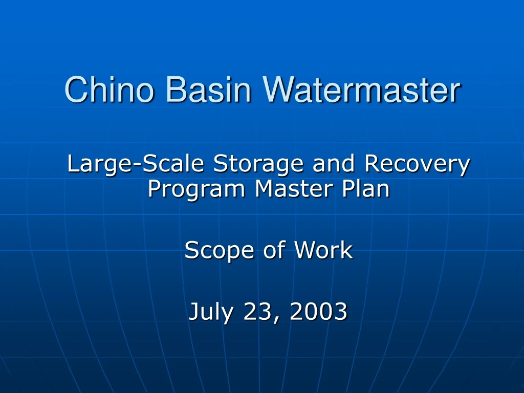 chino basin watermaster