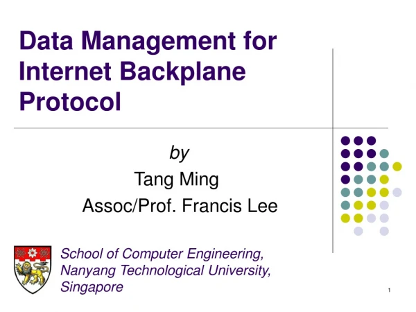 Data Management for Internet Backplane Protocol