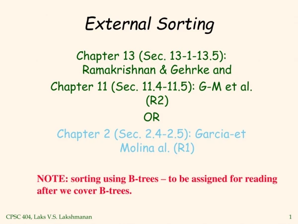 External Sorting