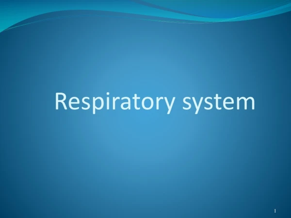 Respiratory system