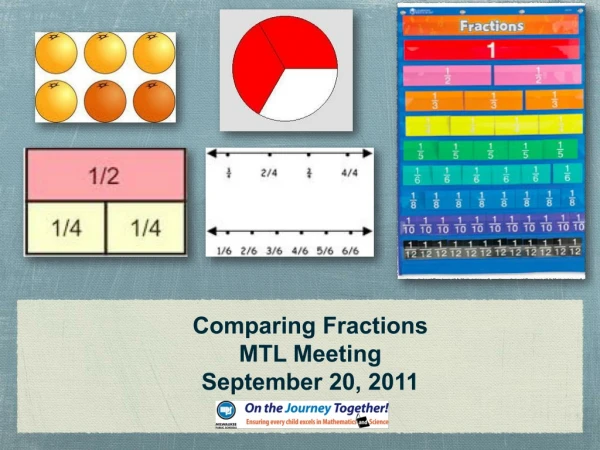 Comparing Fractions MTL Meeting  September 20, 2011