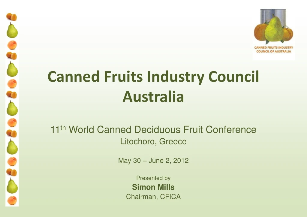 canned fruits industry council australia