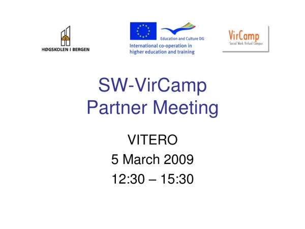 SW-VirCamp Partner Meeting