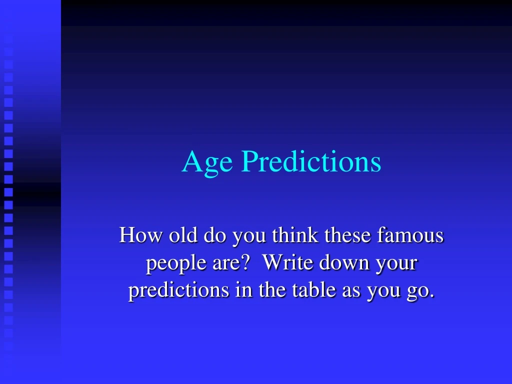 age predictions