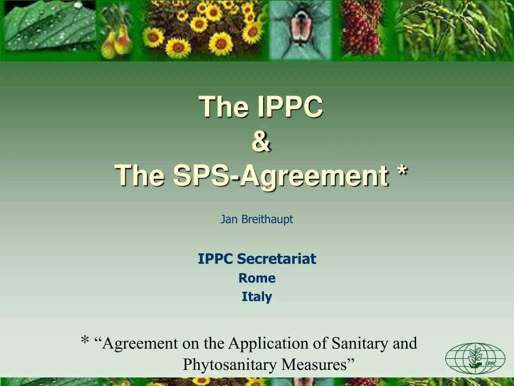 jan breithaupt ippc secretariat rome italy