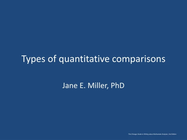 Types of quantitative comparisons