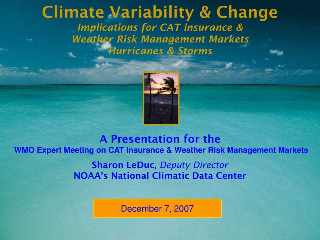 climate variability change implications