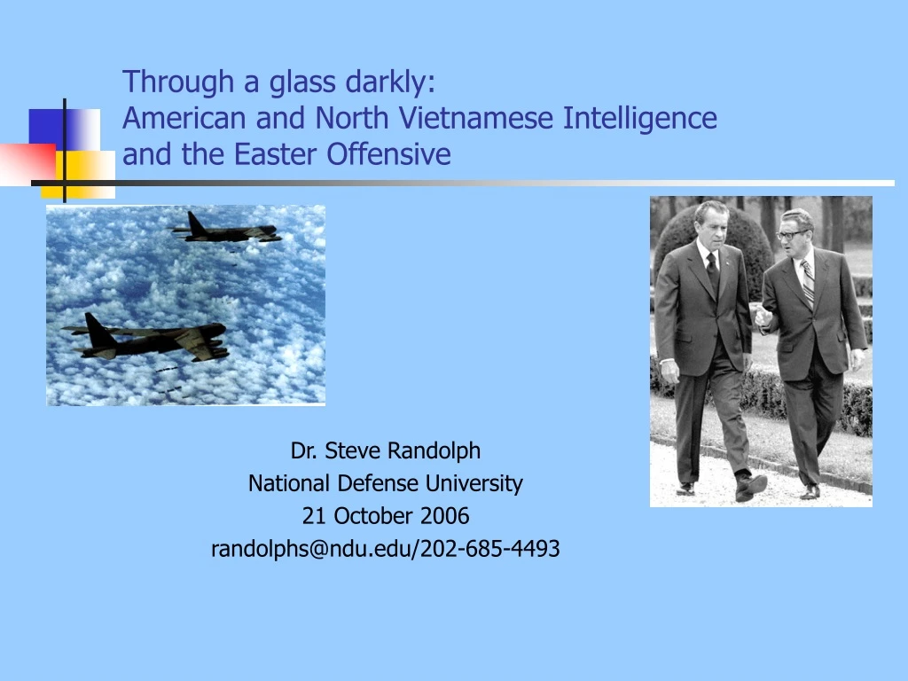 through a glass darkly american and north vietnamese intelligence and the easter offensive