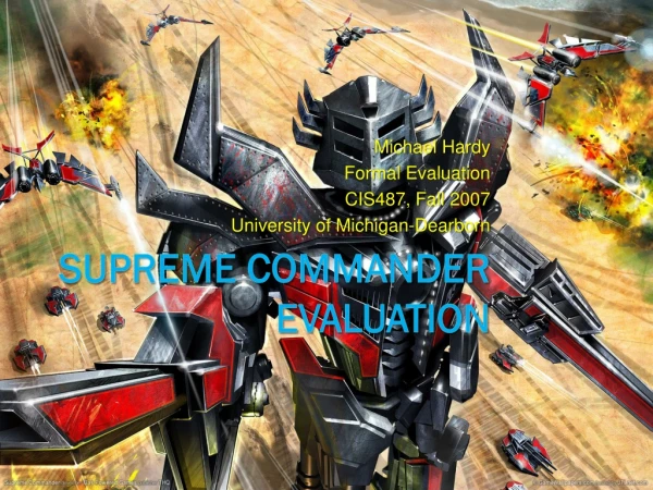 Supreme Commander Evaluation