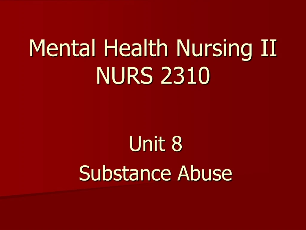 mental health nursing ii nurs 2310