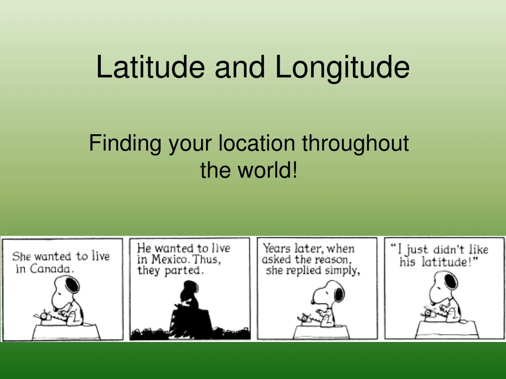 latitude and longitude