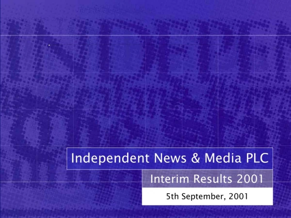 Interim Results 2001