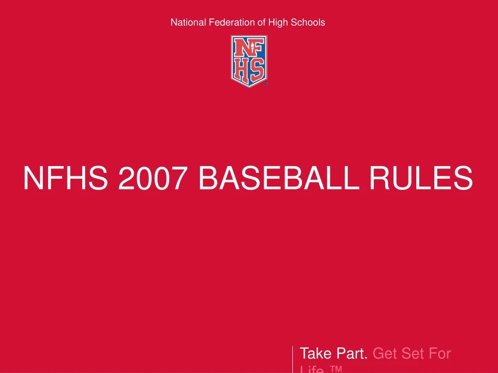 nfhs 2007 baseball rules