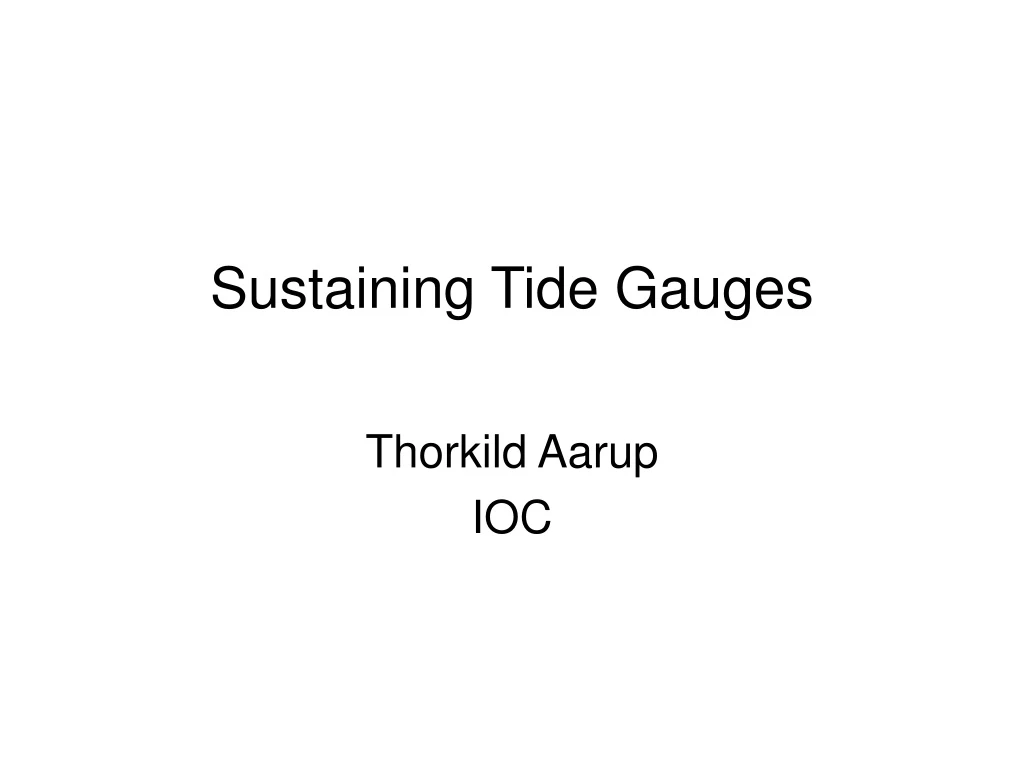 sustaining tide gauges