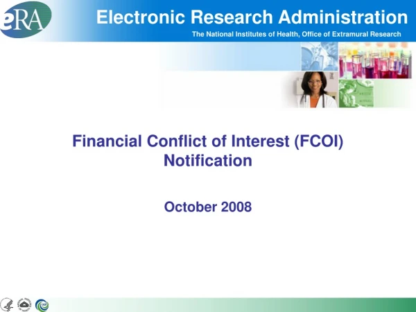 Financial Conflict of Interest (FCOI) Notification