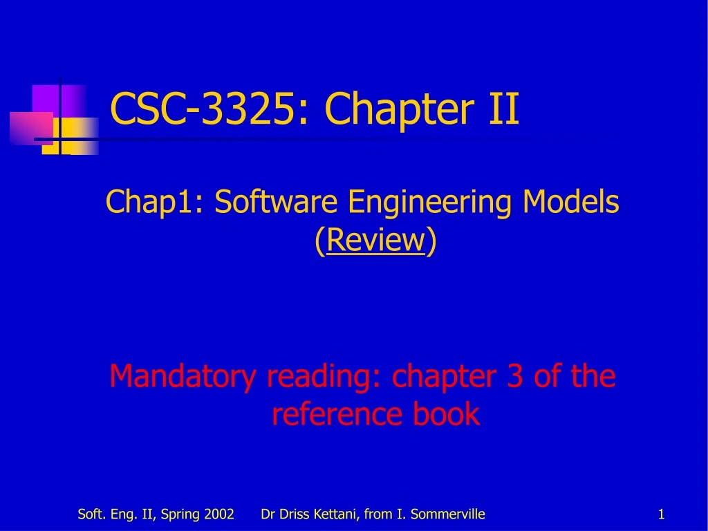 csc 3325 chapter ii