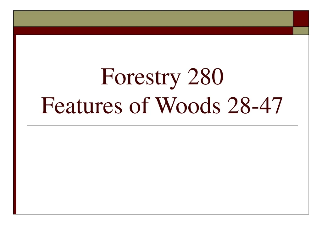 forestry 280 features of woods 28 47