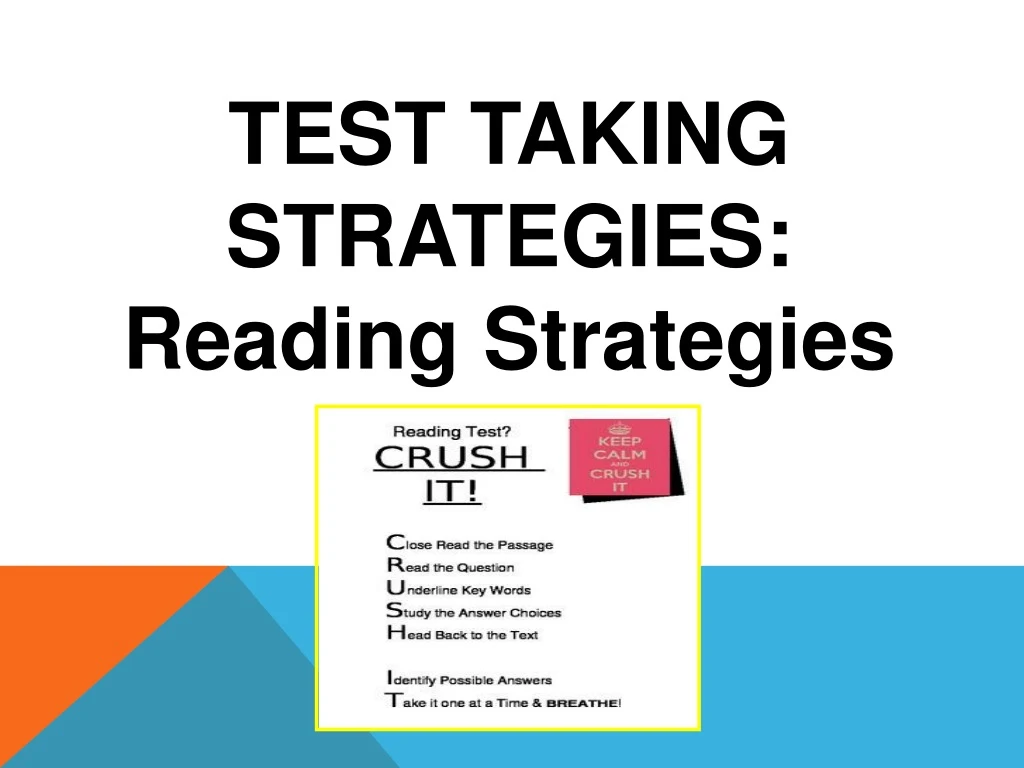 test taking strategies reading strategies