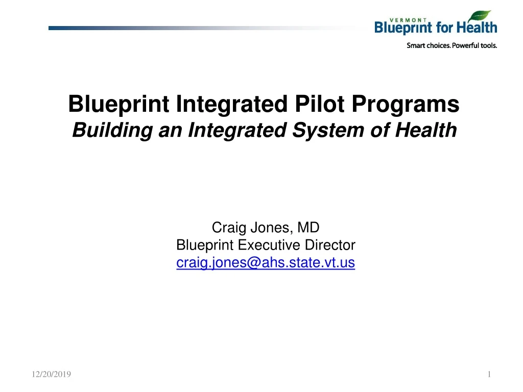 blueprint integrated pilot programs building