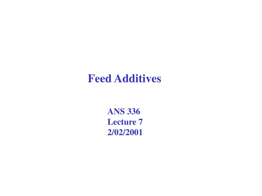 feed additives
