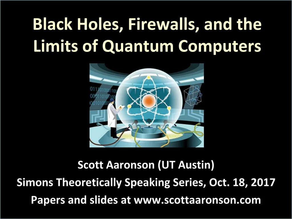 black holes firewalls and the limits of quantum computers
