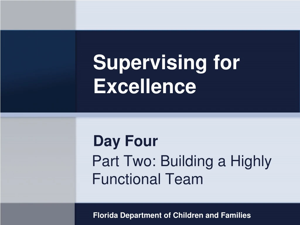 supervising for excellence