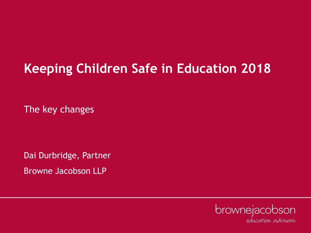 keeping children safe in education 2018