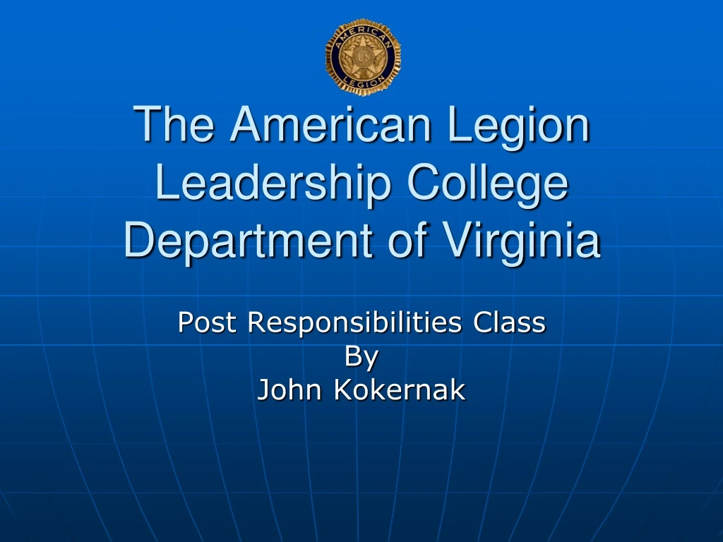 the american legion leadership college department of virginia