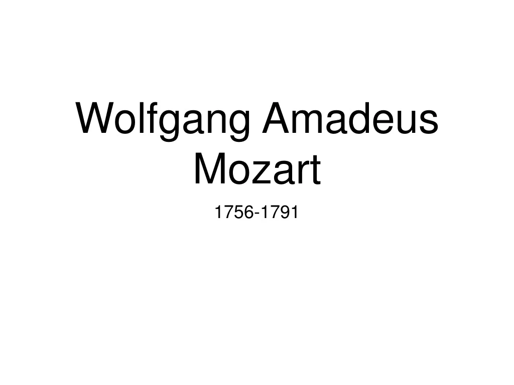 wolfgang amadeus mozart